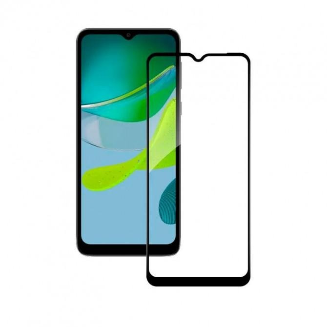 Защитное стекло для MOTO E13 Full Glue (0.3 мм, 2.5D, черное) ЛЮКС