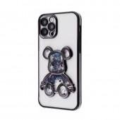 TPU чехол Cute Bear Liquid для iPhone 13 Pro Max Чорний