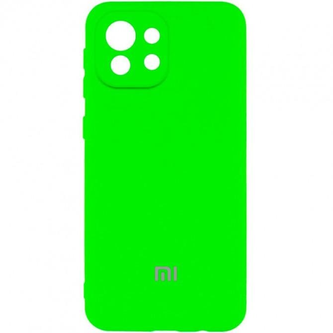 Чехол накладка Original Soft Case Xiaomi Mi 11 Lite Неоново Зеленый FULL