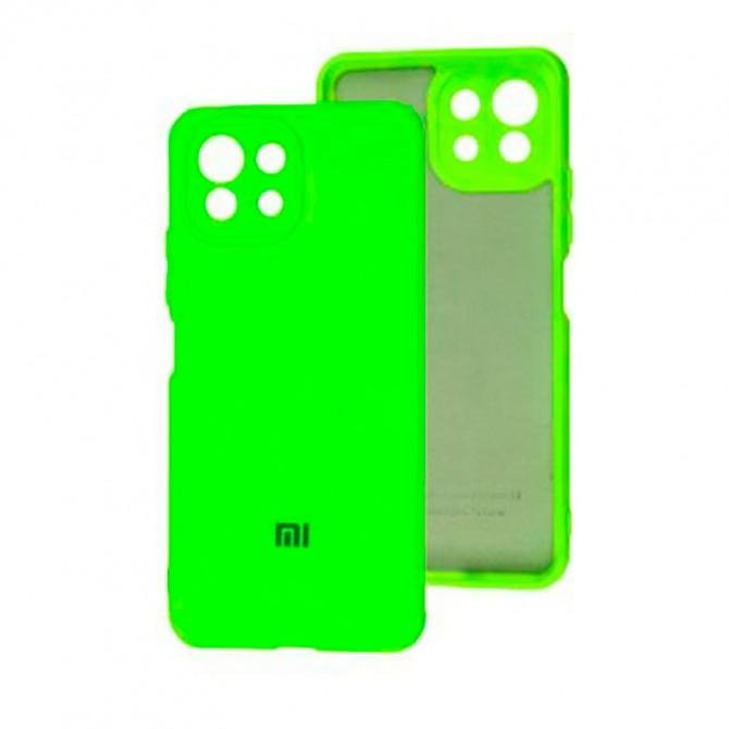 Чехол накладка Original Soft Case Xiaomi Mi 11 Lite Неоново Зеленый FULL-1