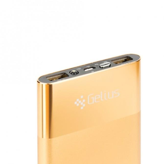Повербанк Gelius Pro Ultra Thin 5000mAh 2.1A Золотий