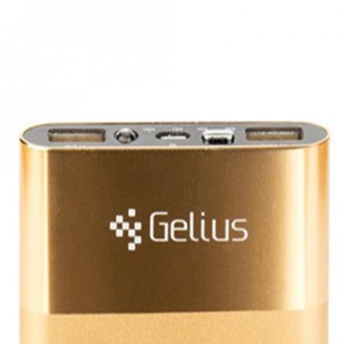 Повербанк Gelius Pro Ultra Thin 8000mAh 2.1A Золотий-1