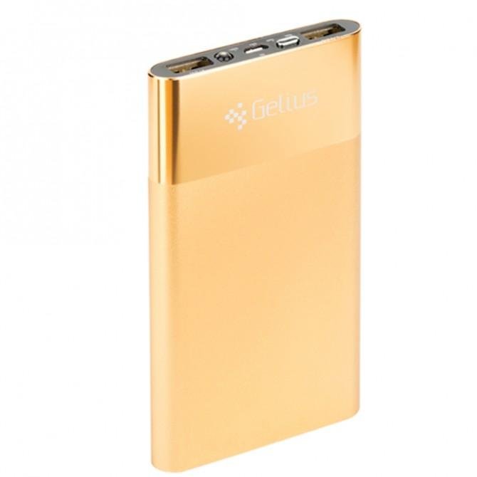 Повербанк Gelius Pro Ultra Thin 8000mAh 2.1A Золотий-2