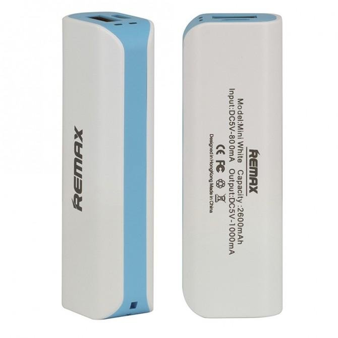 Повербанк Remax RPL-3 Mini Білий 2600mAh Синій-1