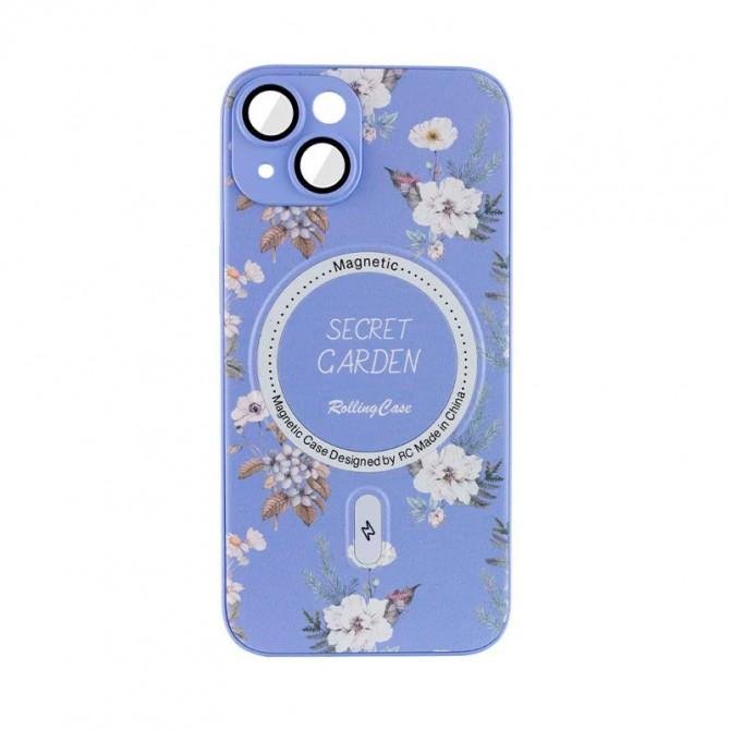 TPU+PC чохол Secret Garden with MagSafe для Apple iPhone 13 (6.1") Lilac