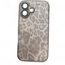 Чохол-накладка шкіряний Leopard Print для iPhone 16 Plus Black