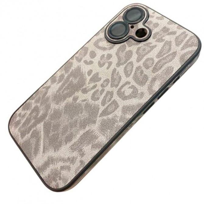 Чохол-накладка шкіряний Leopard Print для iPhone 16 Plus Black-2