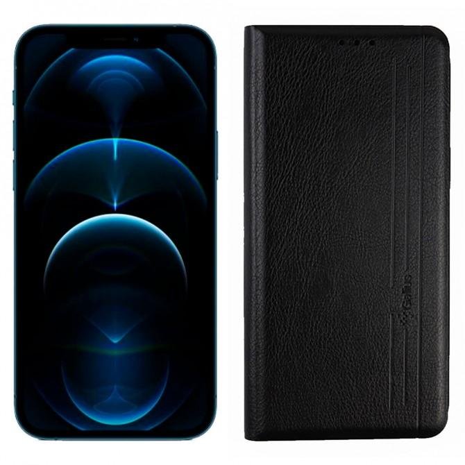 Чехол книжка Leather Gelius для iPhone 12/12 Pro Black