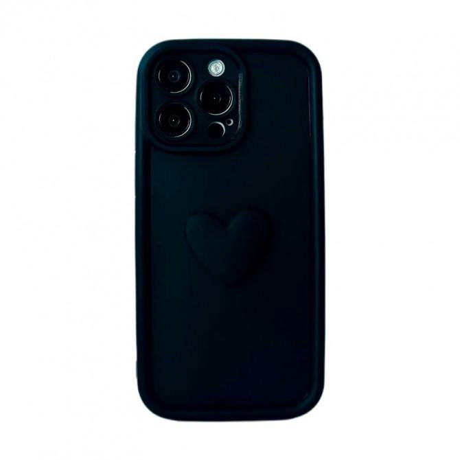 Чехол 3D Heart series for iPhone 11 Black