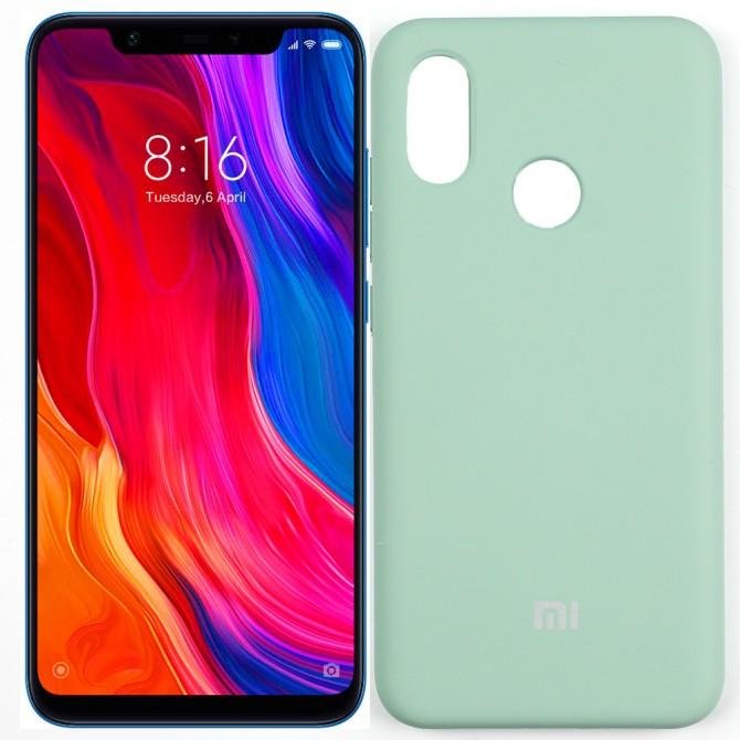 Чехол Soft Case для Xiaomi Mi8 Голубой FULL
