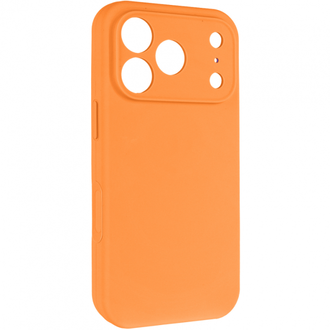 Силиконовый чехол для iPhone 17 Pro Orange FULL (NO LOGO)-1