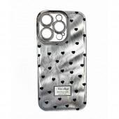 Чехол Shiny Gloss Hearts series for iPhone 14 Pro Max Black