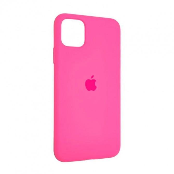 Оригінальний силіконовий чохол для iPhone 11 Pro Малиновий FULL