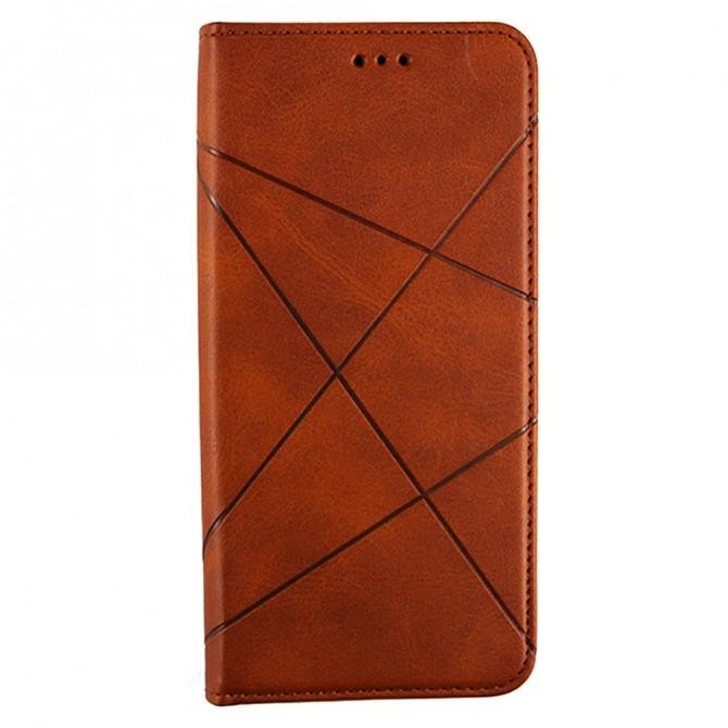 Чехол-книжка Lines Leather для Samsung A125 Galaxy A12 Brown-1