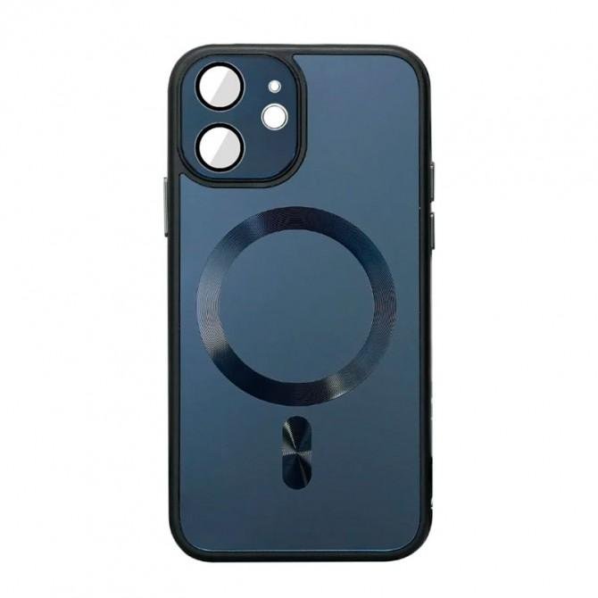 Чехол TPU+Glass Sapphire Midnight with MagSafe для Apple iPhone 11 (6.1") Черный