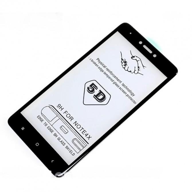 Защитное стекло для XIAOMI Redmi Note 4x Full Glue (0.25 мм, 2.5D, черное) ЛЮКС-2