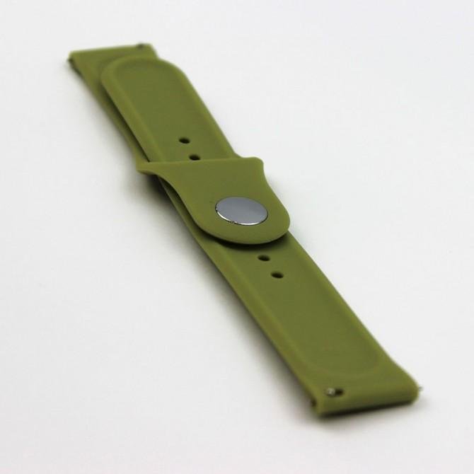Ремешок универсальный силиконовый Semi-twill 20mm Светло Зеленый-1