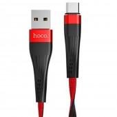 Кабель Hoco U39 Slender Type-C Чорний/Червоний 1.2m