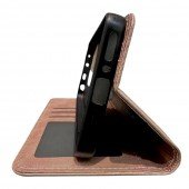 Чохол-книжка Lines Leather for Xiaomi Redmi Note 14 5G Bronze Чохол-книжка Lines Leather for Xiaomi Redmi Note 14 5G Bronze