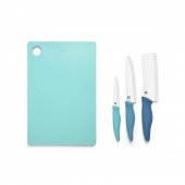 Набор ножей с доской Xiaomi (OR) HouHou Fire Ceramic Knife Cutting Board Set (3+1) Blue (HU0020)  Набор ножей с доской Xiaomi (OR) HouHou Fire Ceramic Knife Cutting Board Set (3+1) Blue (HU0020)