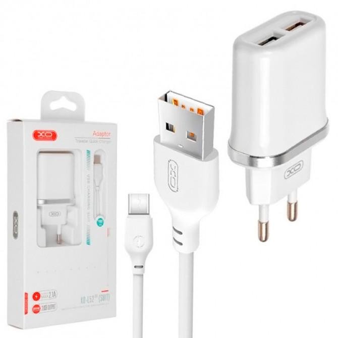 МЗП XO L52 2.1A/2USB + Type-C White-1