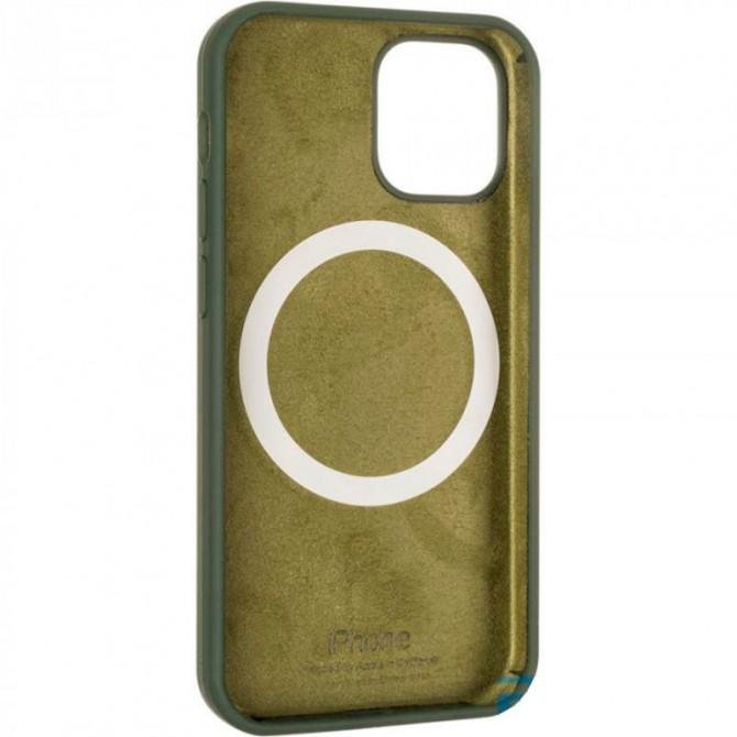 Чехол Original Full Soft Case (MagSafe) for iPhone 12 Pro Max Dark Green-3