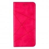 Чехол-книжка Lines Leather for Xiaomi Mi 10T Lite Hot Pink
