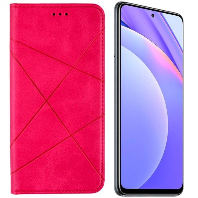 Чохол-книжка Lines Leather for Xiaomi Mi 10T Lite Hot Pink-1