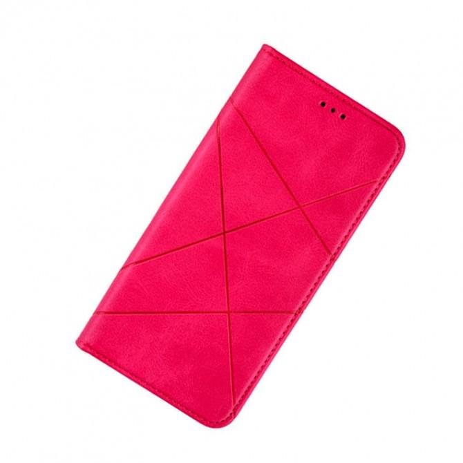Чохол-книжка Lines Leather for Xiaomi Mi 10T Lite Hot Pink-2