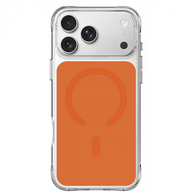 Чехол TPU+PC Space Pure Color with Magnetic Fit для Apple iPhone 17 Pro / 18 Pro (6.3") Orange