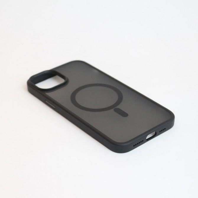 Чехол TPU+PC Metal Buttons with MagSafe для Apple iPhone 15 (6.1") Черный-2