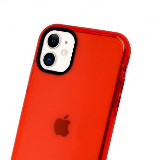 Чохол силіконовий Clear Neon для Apple iPhone 11 Червоний-1