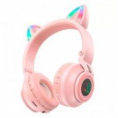 Навушники  Borofone BO18 Pink (cat ear) Навушники  Borofone BO18 Pink (cat ear)