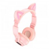 Навушники  Borofone BO18 Pink (cat ear) Навушники  Borofone BO18 Pink (cat ear)