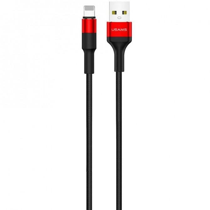 Кабель Usams U5 US-SJ224 Braided cable Lightning 1.2m Червоний