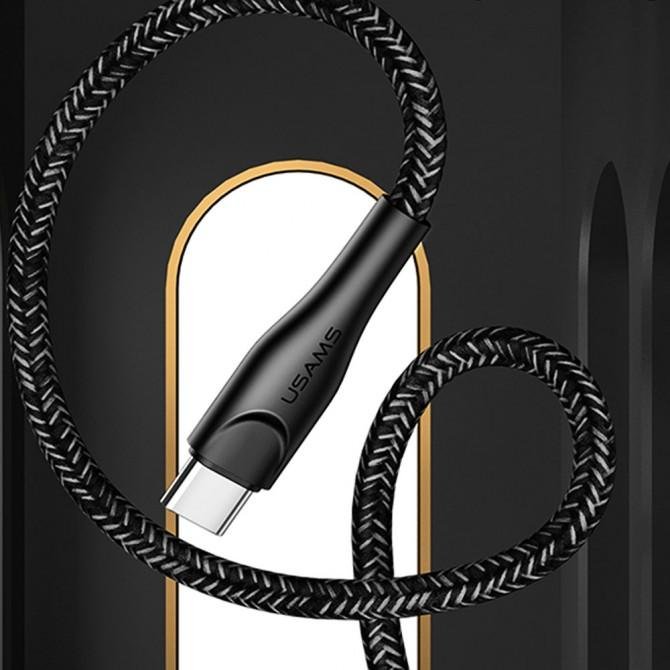 Кабель Usams U41 US-SJ395 Braided Data Type-C 2m Чёрный-1