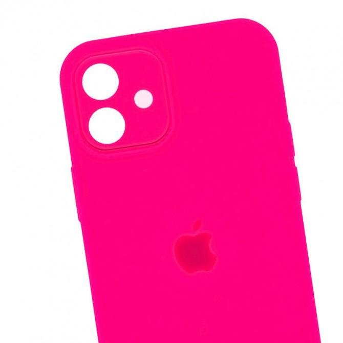 Оригинальный силиконовый чехол для iPhone 11 Ярко Розовый FULL (with camera protection)-1