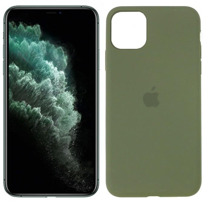 Чехол силиконовый для iPhone 11 Pro Max Болотный FULL