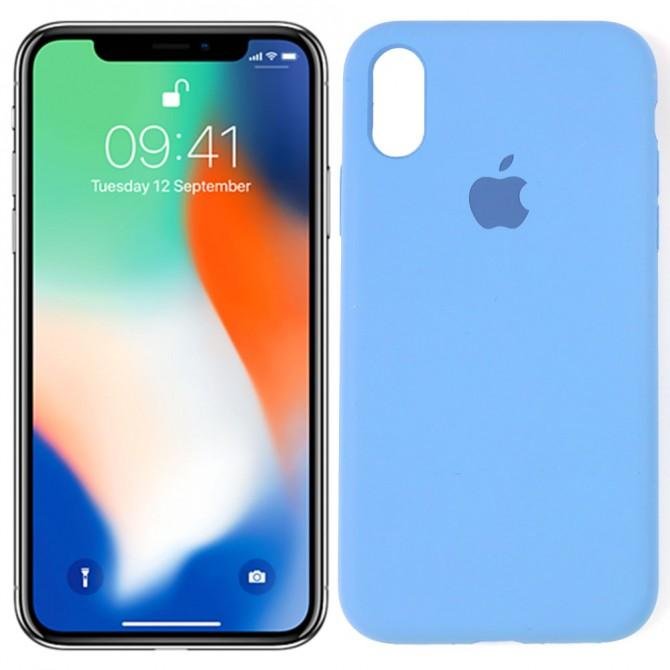 Чохол силіконовий для iPhone X/Xs Морський синій FULL