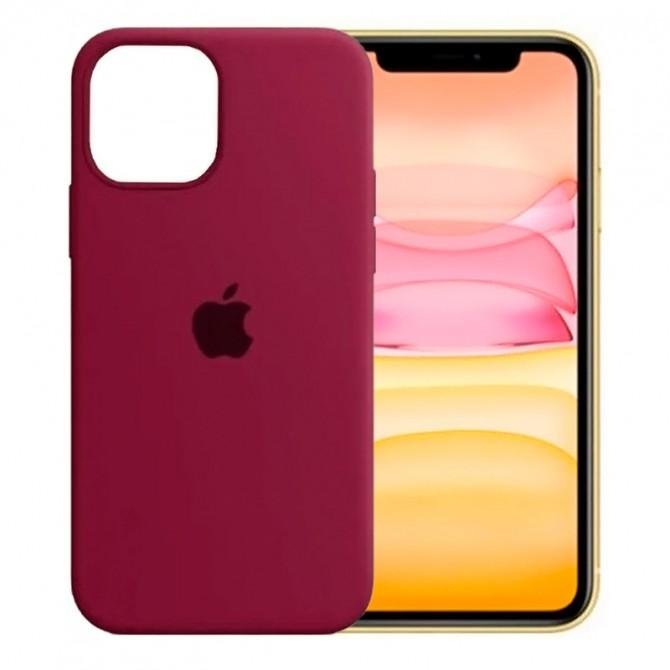 Оригинальный силиконовый чехол для iPhone 11 Pro Марсала FULL-1