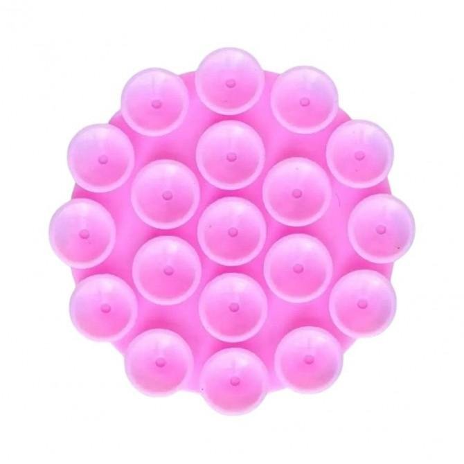 Держатель-присоска Липпер для телефона двухсторонний круглый Pink Sand