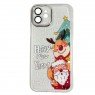 Чехол Christmas Glass Camera iPhone 12 White