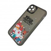 Чехол Christmas Glass Camera iPhone 12 Black Чехол Christmas Glass Camera iPhone 12 Black
