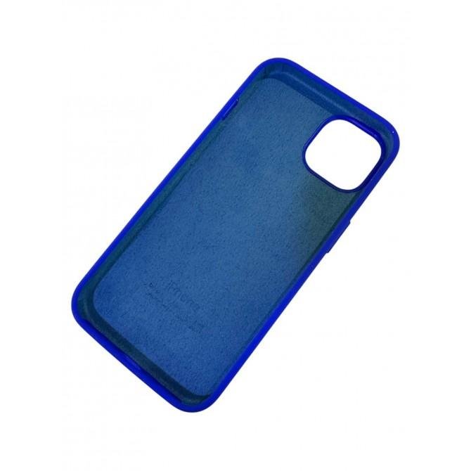 Силиконовый чехол для iPhone 13 Неоново Синий FULL-2