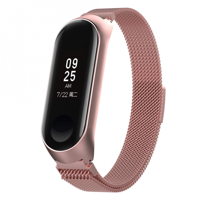 Ремінець для Xiaomi Band 3/4 milanese design Рожевий-2