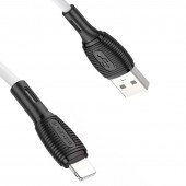 Кабель USB Borofone BX86 Advantage Lightning 2.4A 1m White Кабель USB Borofone BX86 Advantage Lightning 2.4A 1m White