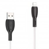 Кабель USB Borofone BX86 Advantage Lightning 2.4A 1m White Кабель USB Borofone BX86 Advantage Lightning 2.4A 1m White