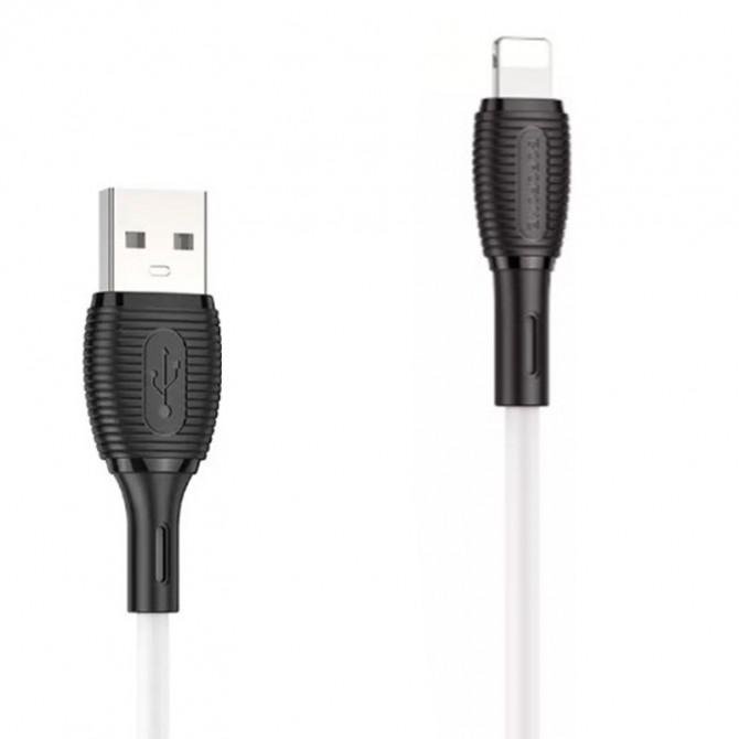 Кабель USB Borofone BX86 Advantage Lightning 2.4A 1m White-1