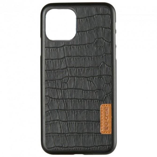 Кожаный чехол-накладка G-Case Crocodile Dark Series для Apple iPhone 13 Pro Max (6.7") Черный