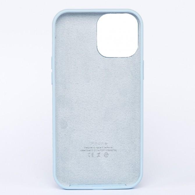 Оригинальный силиконовый чехол для iPhone 12 Pro Max Светло Голубой FULL-1